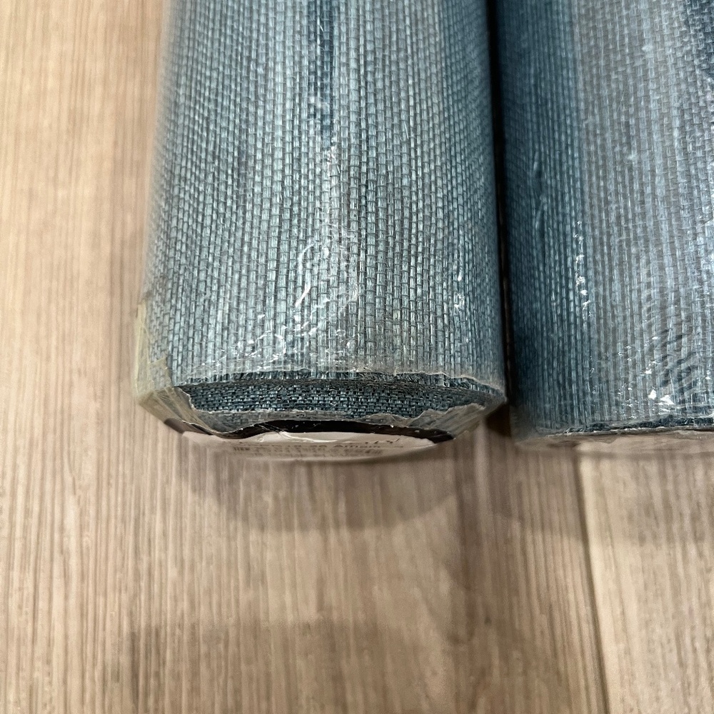 Serena & Lily | Two rolls of Grasscloth Wallpaper - Amalfi Blue color - Picture 5 of 7